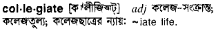 Collegiate in Bangla Academy Dictionary