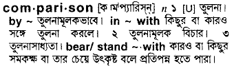 Comparison in Bangla Academy Dictionary