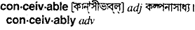 Conceivable in Bangla Academy Dictionary