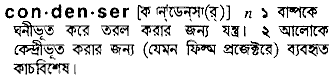 Condenser in Bangla Academy Dictionary