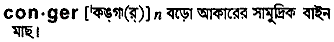 Conger in Bangla Academy Dictionary