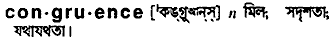Congruence in Bangla Academy Dictionary