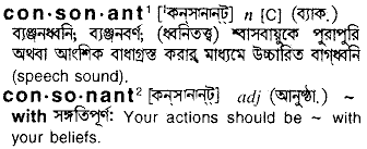 Consonant in Bangla Academy Dictionary