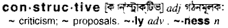 Constructive in Bangla Academy Dictionary