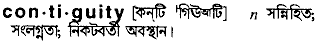 Contiguity in Bangla Academy Dictionary