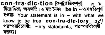 Contradiction in Bangla Academy Dictionary