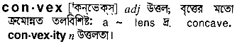 Convex in Bangla Academy Dictionary