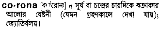 Corona in Bangla Academy Dictionary