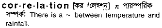 Correlation in Bangla Academy Dictionary