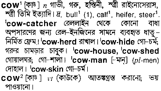Cow in Bangla Academy Dictionary