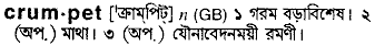 Crumpet in Bangla Academy Dictionary