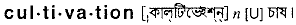 Cultivation in Bangla Academy Dictionary