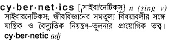 Cybernetics in Bangla Academy Dictionary