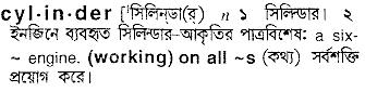 Cylinder in Bangla Academy Dictionary