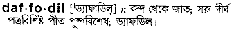 Daffodil in Bangla Academy Dictionary