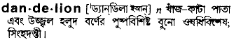 Dandelion in Bangla Academy Dictionary