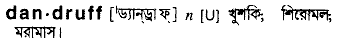 Dandruff in Bangla Academy Dictionary