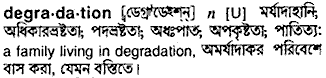 Degradation in Bangla Academy Dictionary
