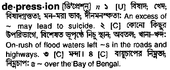 Depression in Bangla Academy Dictionary