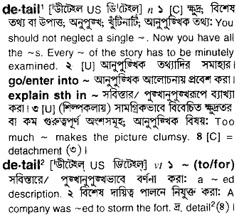 Detail in Bangla Academy Dictionary