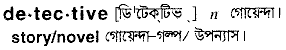 Detective in Bangla Academy Dictionary