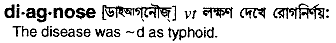 Diagnose in Bangla Academy Dictionary
