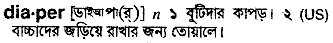 Diaper in Bangla Academy Dictionary