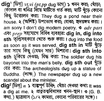 Dig in Bangla Academy Dictionary
