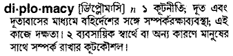 Diplomacy in Bangla Academy Dictionary
