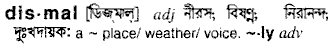 Dismal in Bangla Academy Dictionary