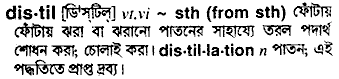 Distil in Bangla Academy Dictionary