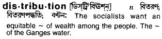 Distribution in Bangla Academy Dictionary