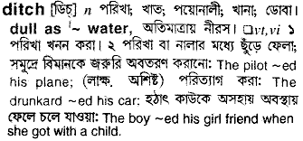 Ditch in Bangla Academy Dictionary