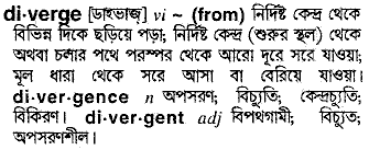 Diverge in Bangla Academy Dictionary