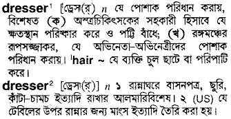 Dresser in Bangla Academy Dictionary