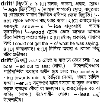 Drift in Bangla Academy Dictionary