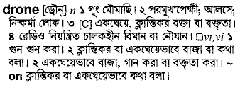 Drone in Bangla Academy Dictionary