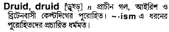 Druid in Bangla Academy Dictionary