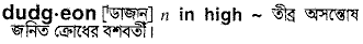 Dudgeon in Bangla Academy Dictionary