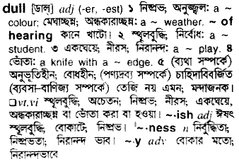 Dull in Bangla Academy Dictionary