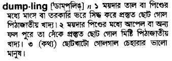 Dumpling in Bangla Academy Dictionary
