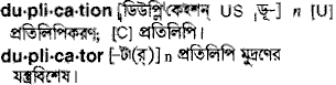 Duplication in Bangla Academy Dictionary