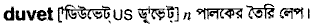 Duvet in Bangla Academy Dictionary