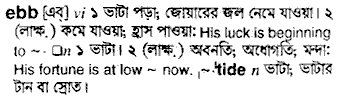 Ebb in Bangla Academy Dictionary