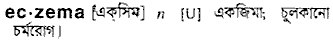 Eczema in Bangla Academy Dictionary
