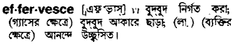 Effervesce in Bangla Academy Dictionary