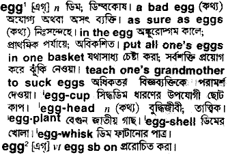 Egg in Bangla Academy Dictionary
