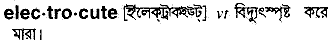 Electrocute in Bangla Academy Dictionary