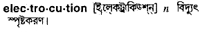 Electrocution in Bangla Academy Dictionary