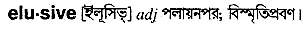 Elusive in Bangla Academy Dictionary